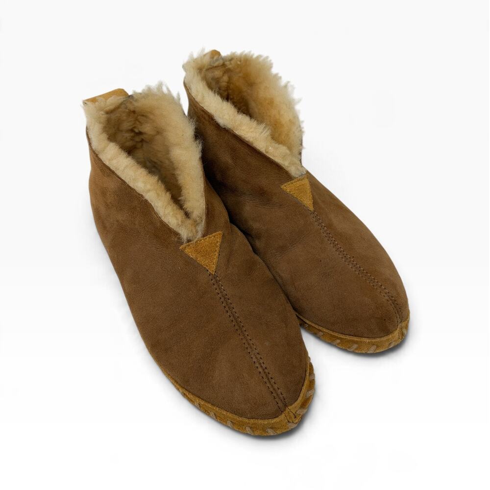 L.L.Bean Wicked Good Slippers Suede Shearling Women's Size 11M Cozy Classic
